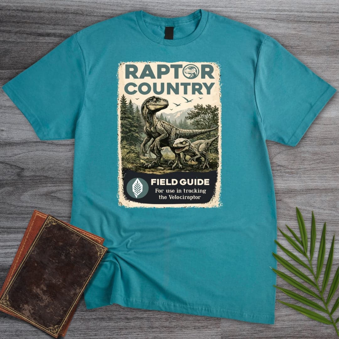 T-Shirt Tropical Blue / S Raptor Country Field Guide T-Shirt
