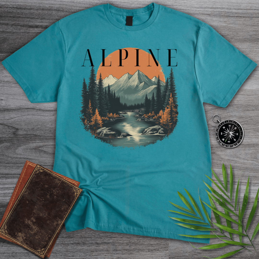 T-Shirt Tropical Blue / S Rustic Alpine Haven T-Shirt