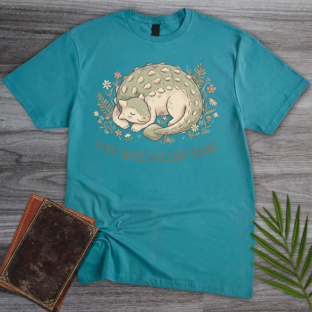 T-Shirt Tropical Blue / S Slumbering Ankylosaur T-Shirt