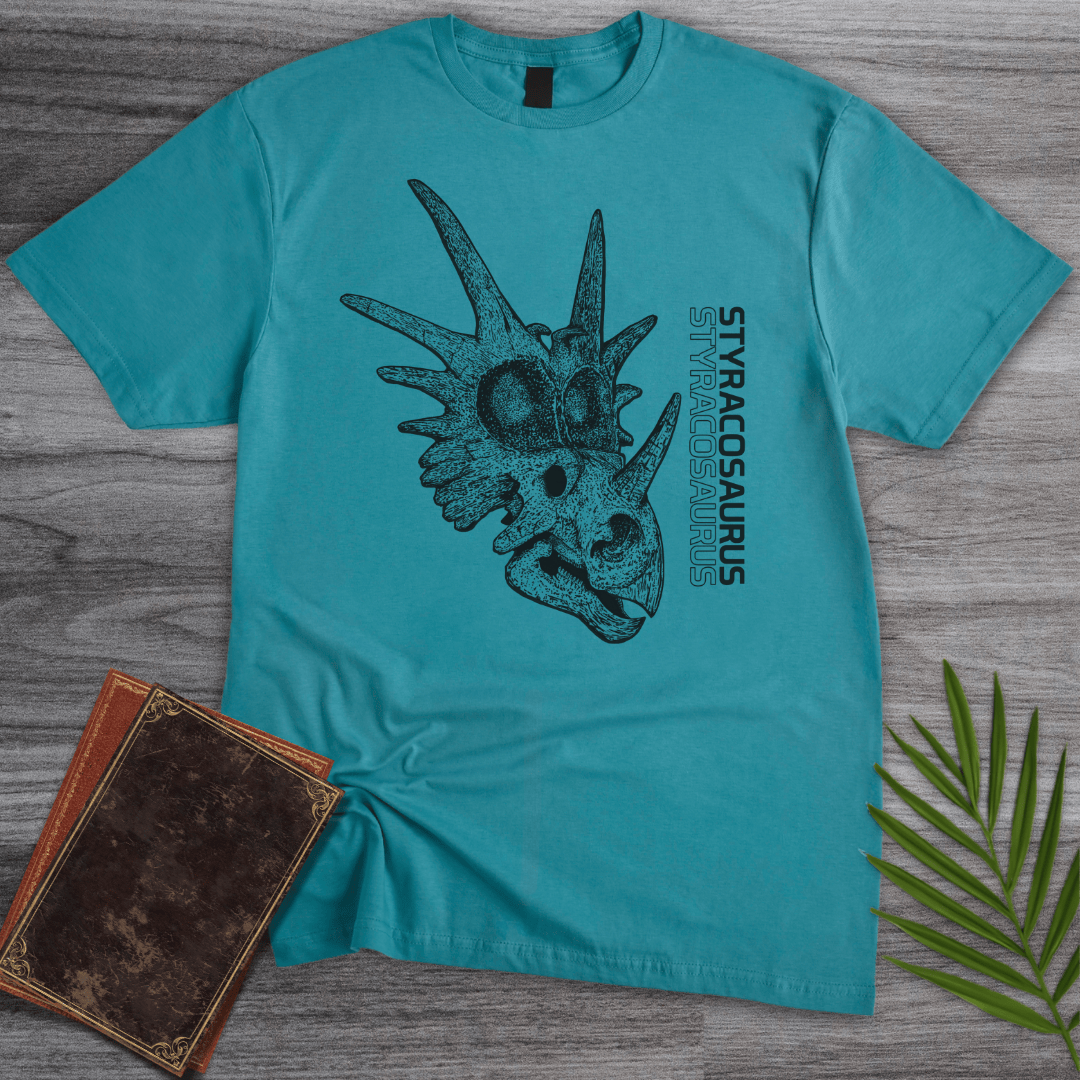 T-Shirt Tropical Blue / S Sty (Styracosaurus) Spiked Lizard T-Shirt (farkas.art)