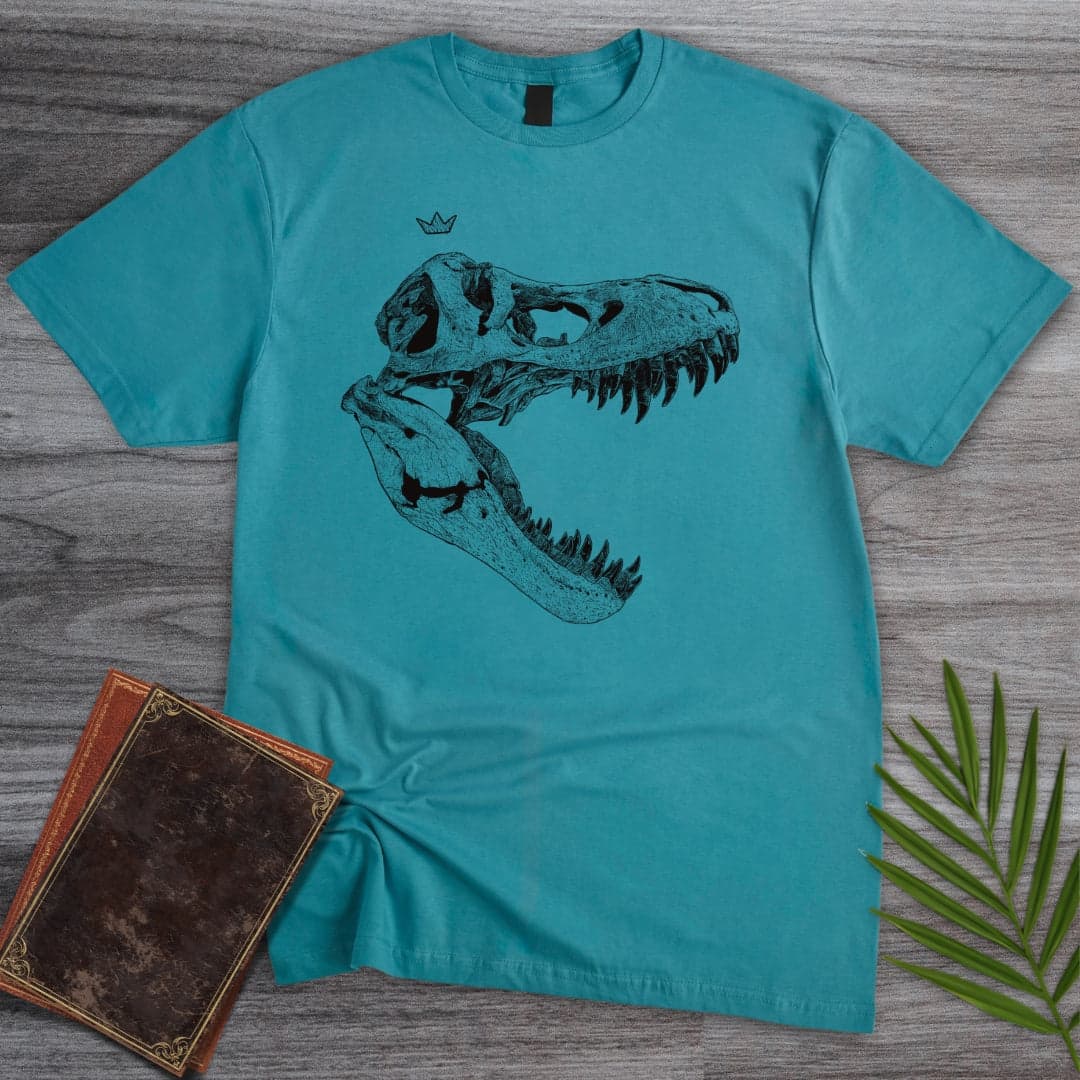 T-Shirt Tropical Blue / S T.rex Cretaceous Crowned King T-Shirt