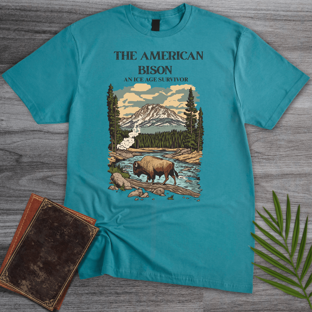 T-Shirt Tropical Blue / S The Great American Bison T-Shirt