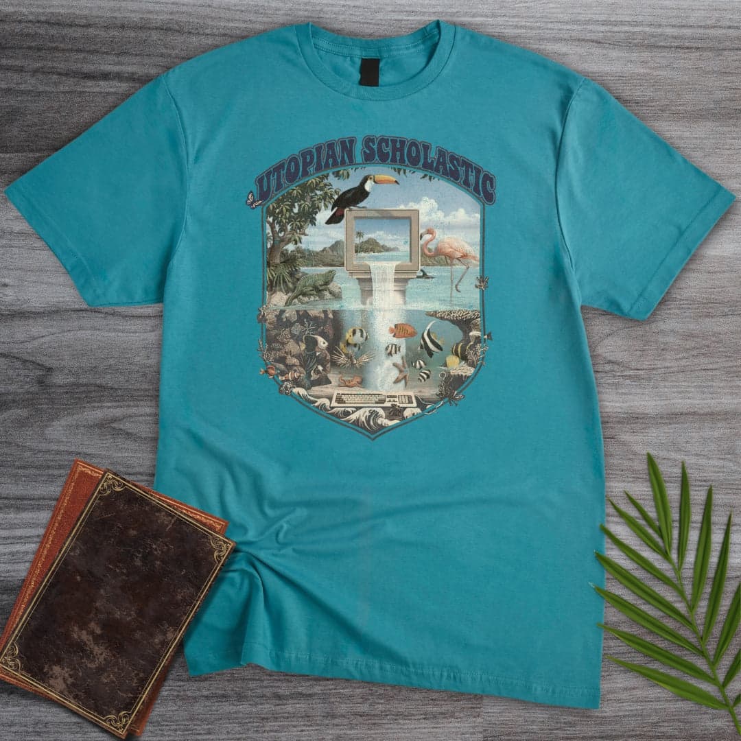 T-Shirt Tropical Blue / S Utopian Scholastic Vintage T-Shirt