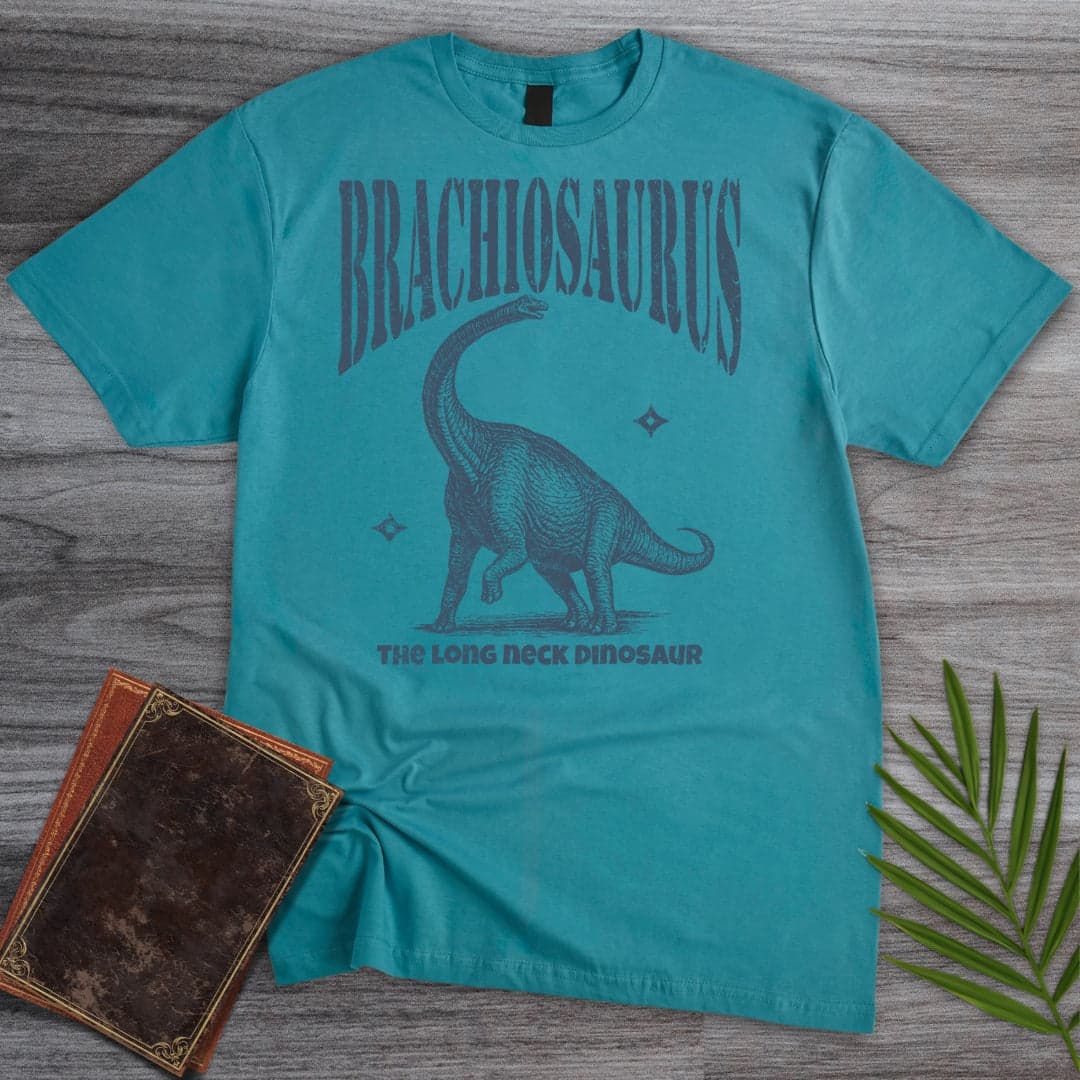 T-Shirt Tropical Blue / S Vintage Brachiosaurus T-Shirt