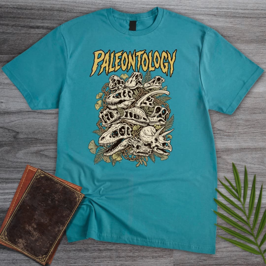 T-Shirt Tropical Blue / S Vintage Metal Paleontology T-Shirt