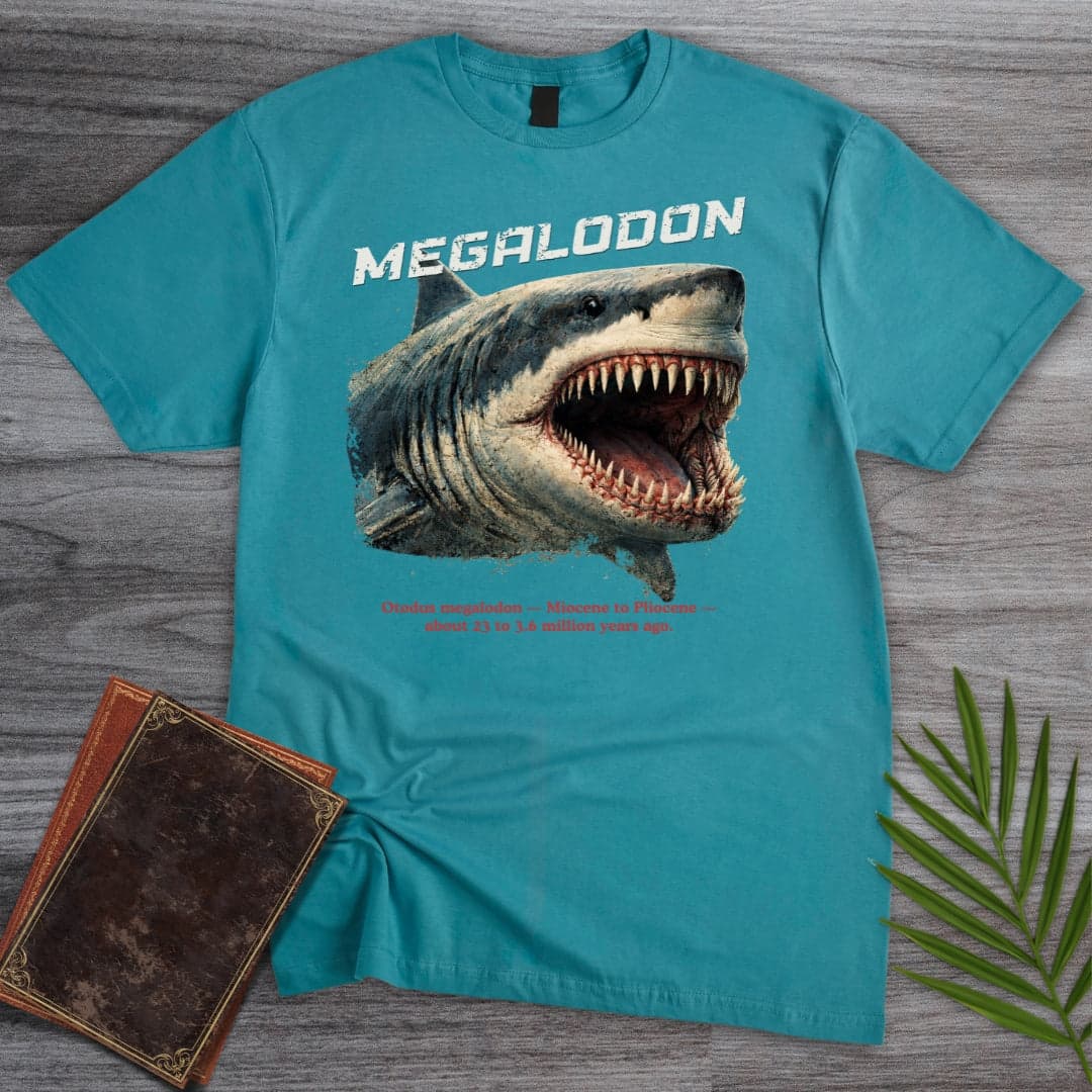 T-Shirt Tropical Blue / S Vintage Streetwear Megalodon T-Shirt