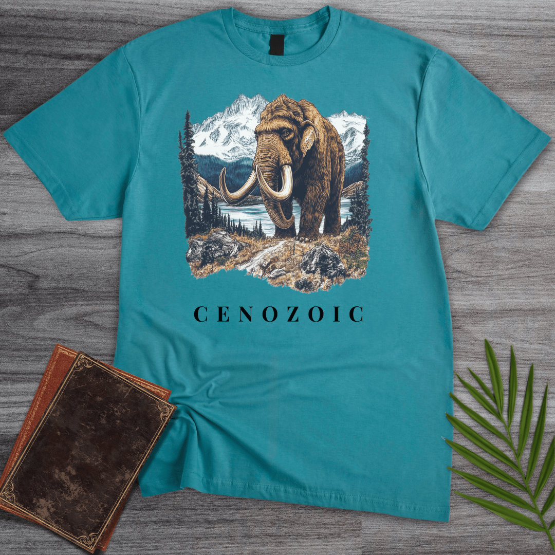 T-Shirt Tropical Blue / S Woolly Mammoth in Cenozoic T-Shirt