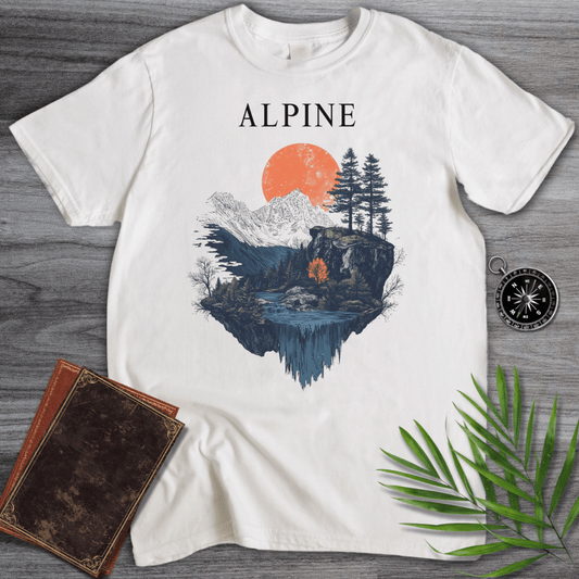 T-Shirt White / S Alpine Sunset River Valley T-Shirt