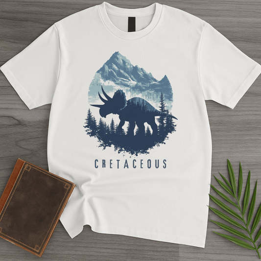 T-Shirt White / S Cretaceous Triceratops Silhouette Graphic T-Shirt