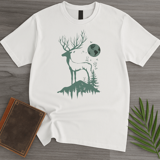 T-Shirt White / S Earthbound Stag Spirit T-Shirt