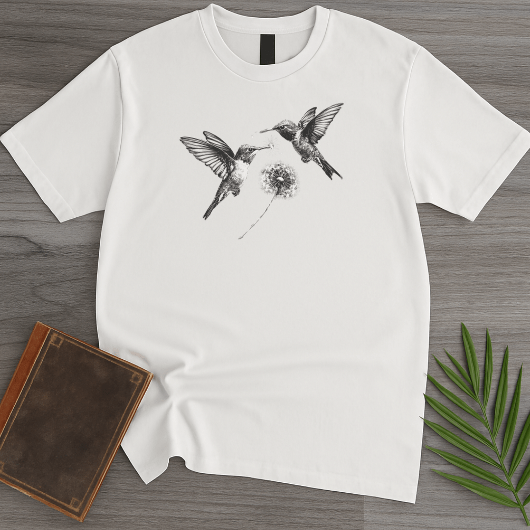T-Shirt White / S Hummingbird Dandelion Wishes T-Shirt