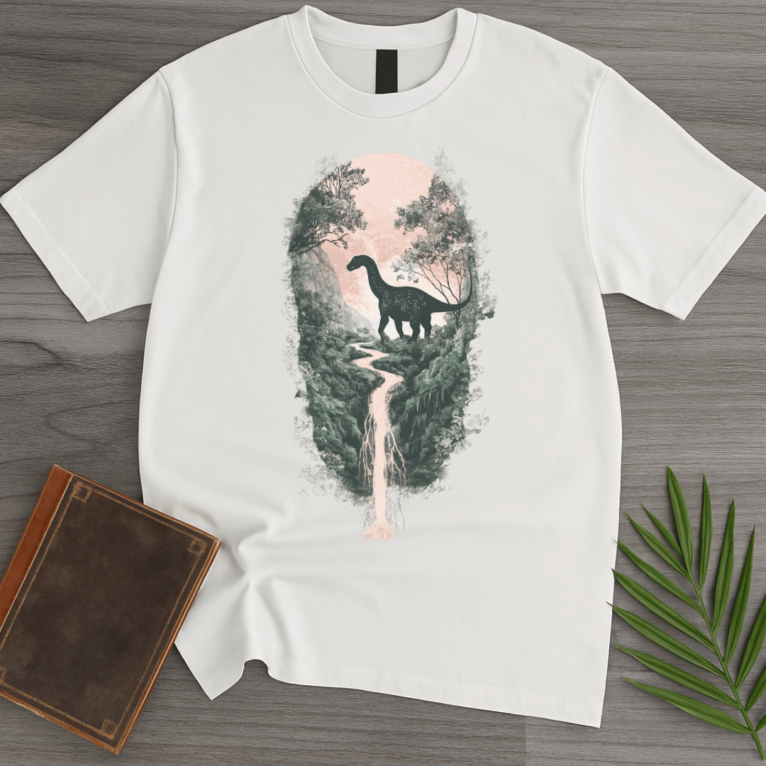 T-Shirt White / S Jurassic Waterfall Forest T-Shirt