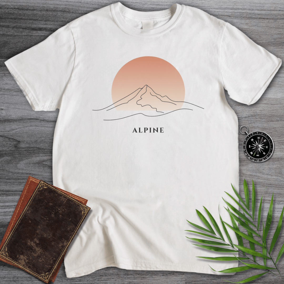 T-Shirt White / S Minimalist Alpine Line Art T-Shirt