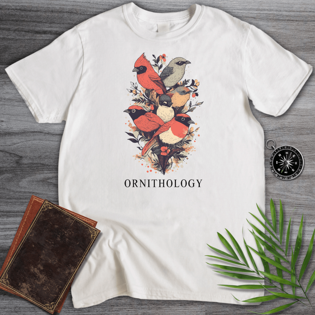 T-Shirt White / S Ornithology, Study of Birds T-Shirt
