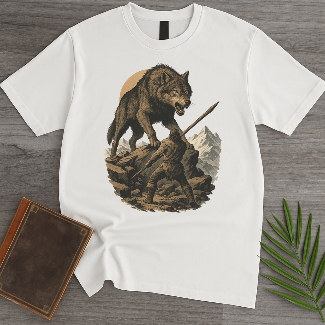 T-Shirt White / S Pleistocene Dire Wolf Hunting T-Shirt