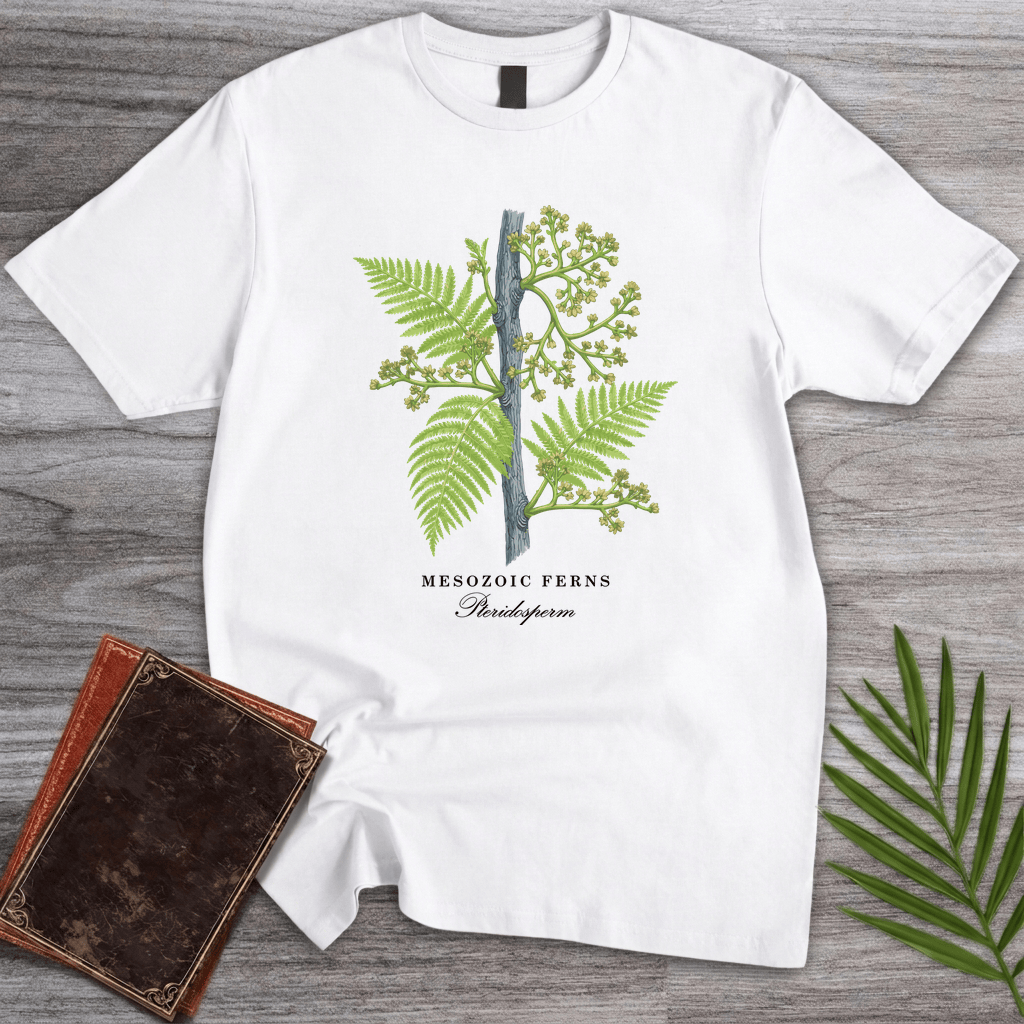 T-Shirt White / S Scientific Mesozoic Ferns T-Shirt