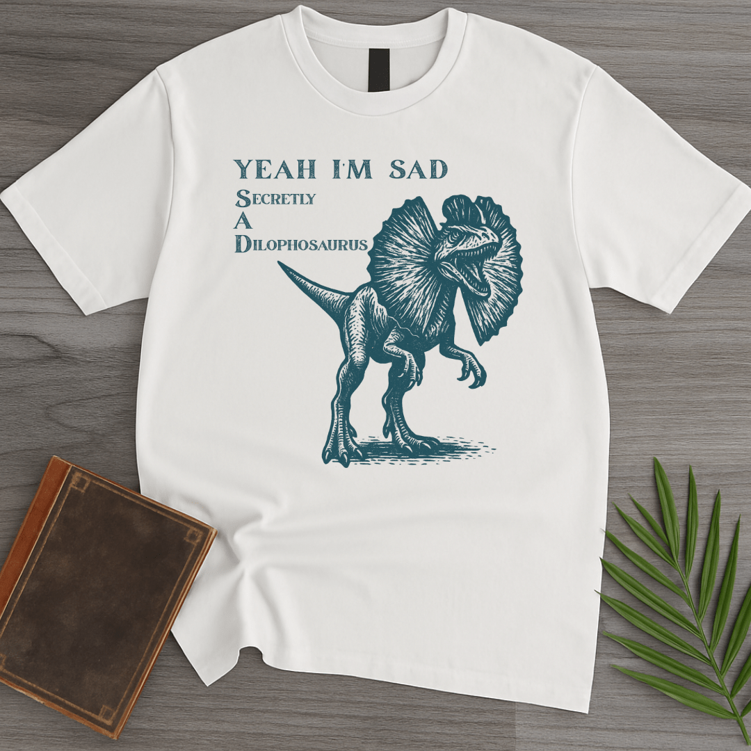 T-Shirt White / S Secretly A Dilophosaurus (SAD) T-Shirt
