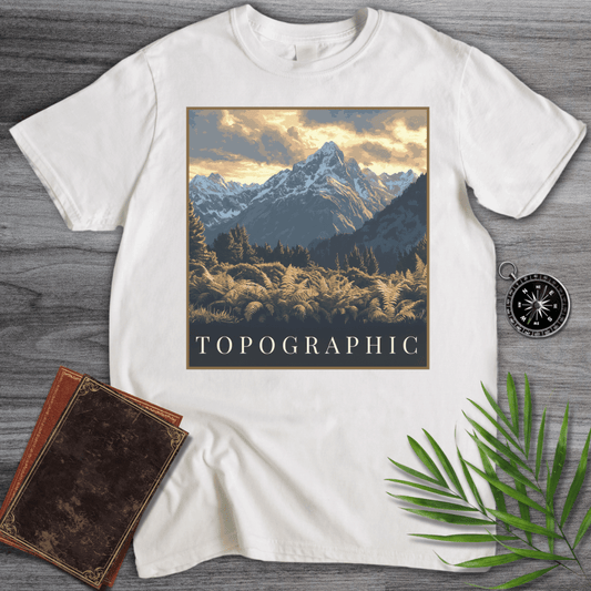 T-Shirt White / S Topographic Stone Mountain T-Shirt