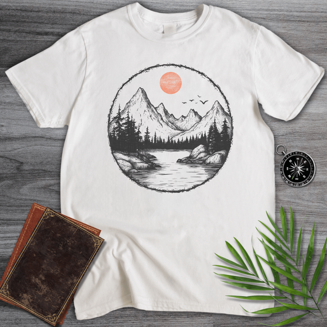T-Shirt White / S Tranquil Mountain View T-Shirt