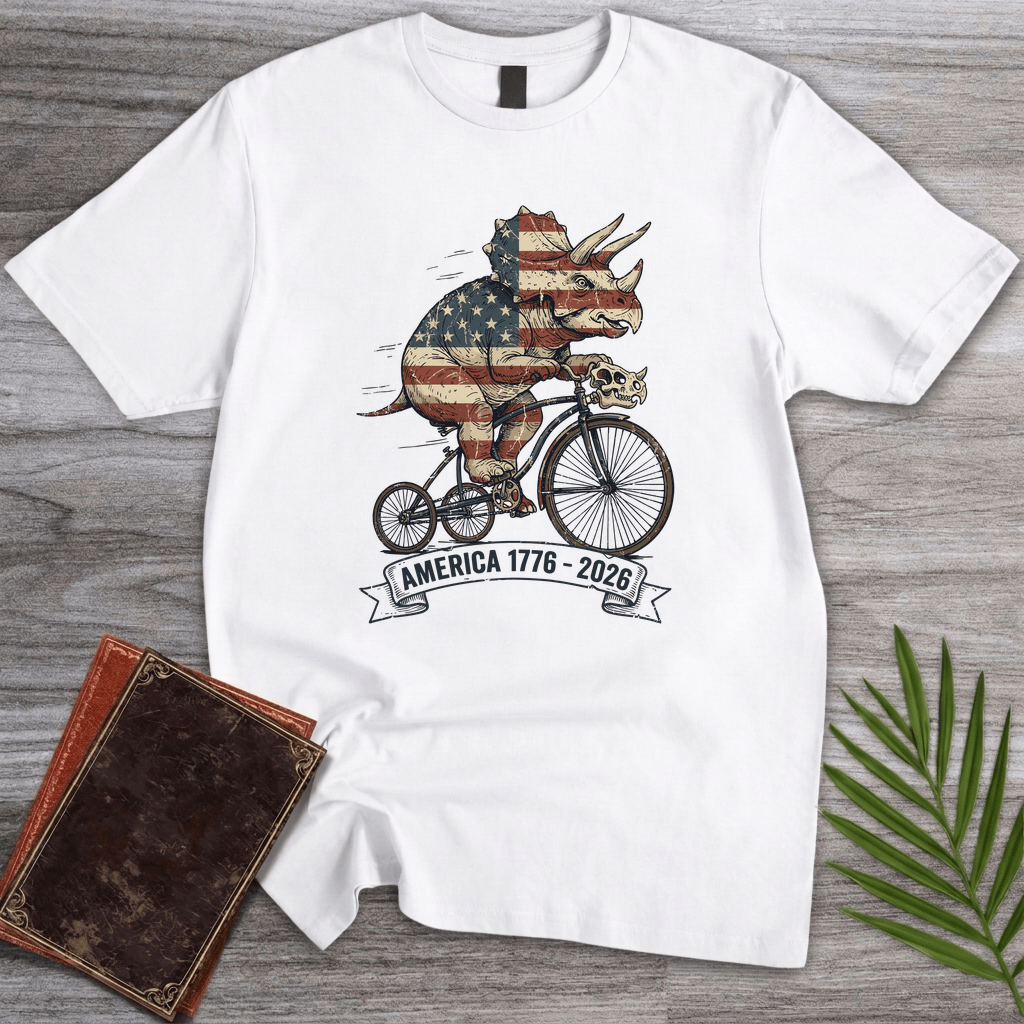 T-Shirt White / S Triceratops Bicycle Americas 250th T-Shirt