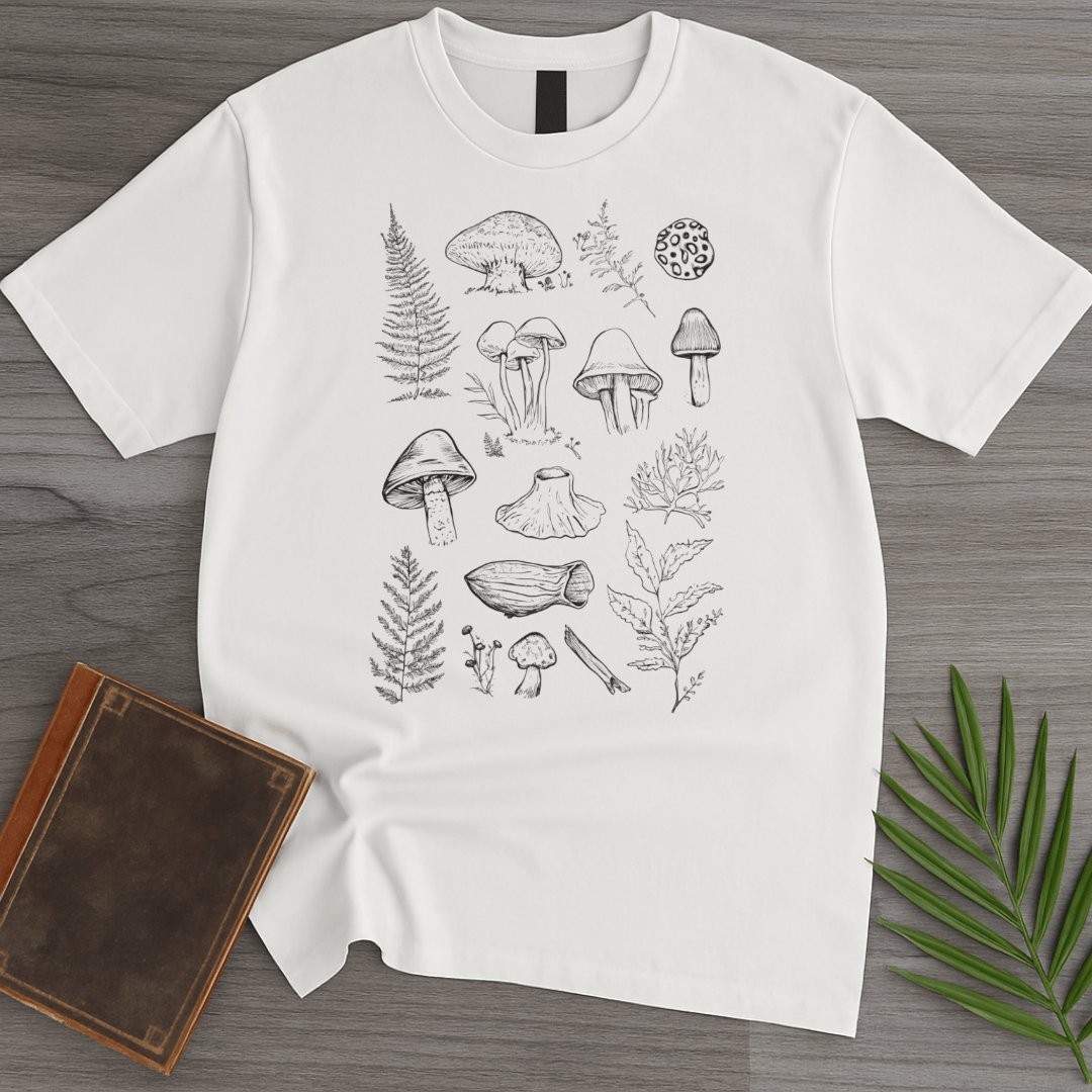 T-Shirt White / S Vintage Spores & Ferns T-Shirt