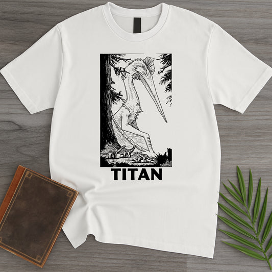 Linocut Quetzalcoatlus Design T-Shirt