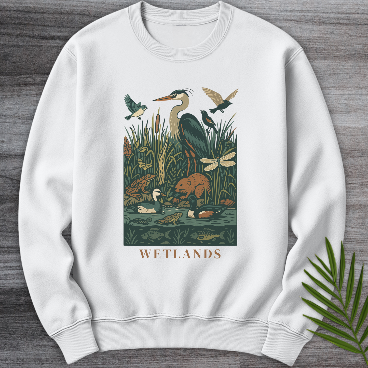 Freshwater Wetland Environment Crewneck