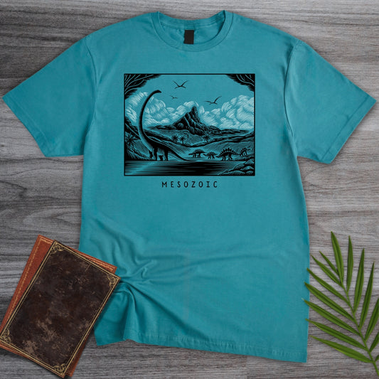 Into the Mesozoic Linocut T-Shirt