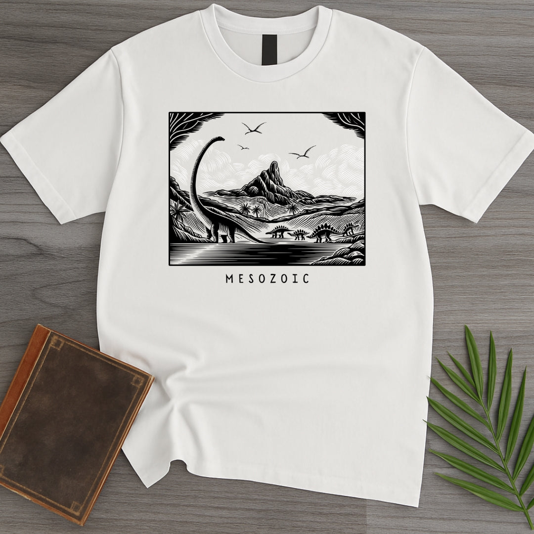 Into the Mesozoic Linocut T-Shirt