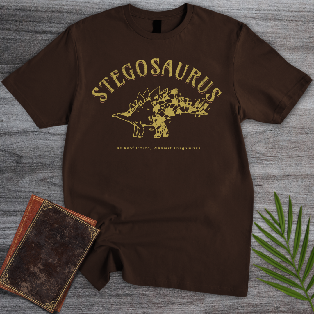 Stegosaurus Whomst Thagomizes T-Shirt