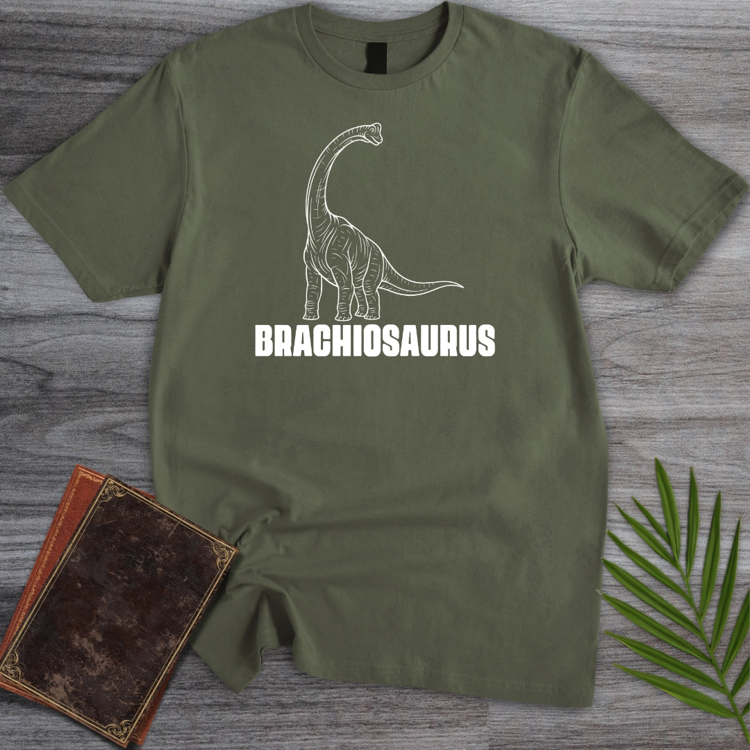 Brachiosaurus Arm Lizard Line Art T-Shirt