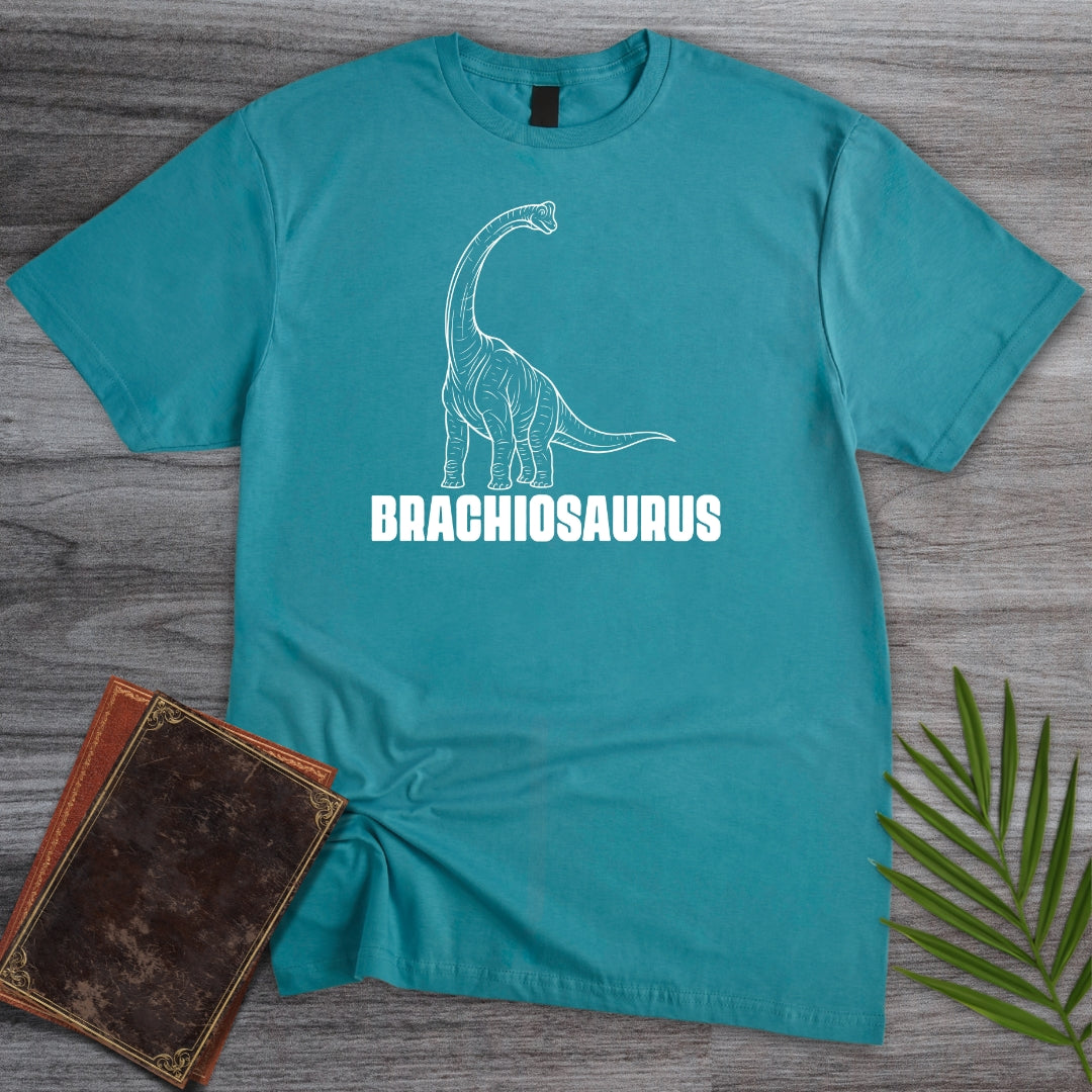Brachiosaurus Arm Lizard Line Art T-Shirt