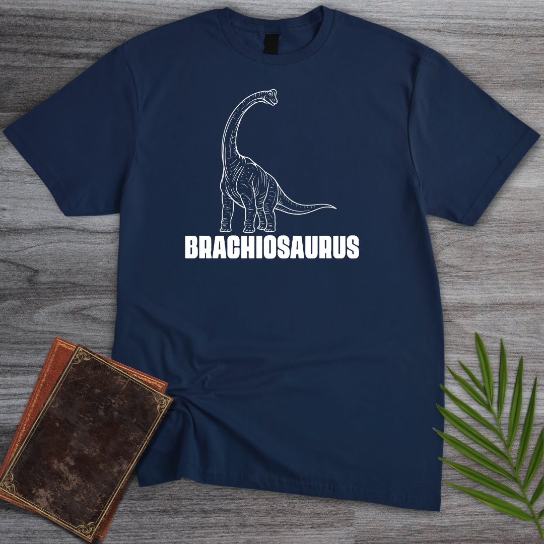 Brachiosaurus Arm Lizard Line Art T-Shirt