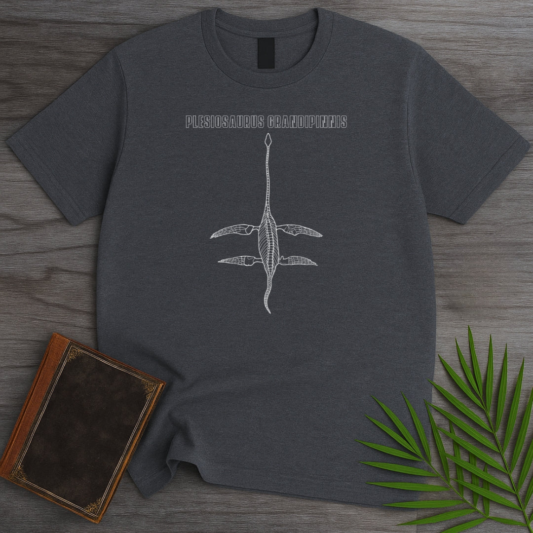 Plesiosaurus Grandipinnis Line Art T-Shirt