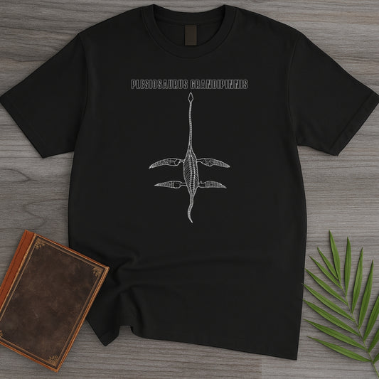 Plesiosaurus Grandipinnis Line Art T-Shirt