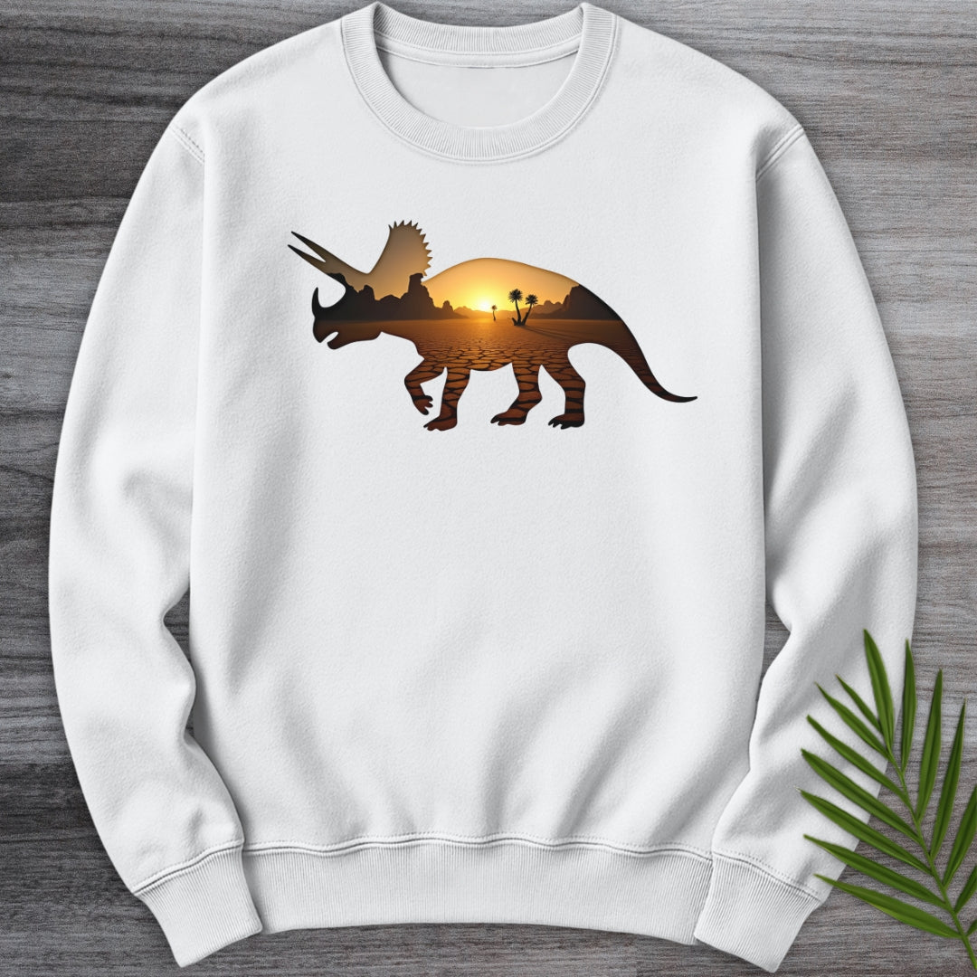 Triceratops Environment Silhouette Crewneck