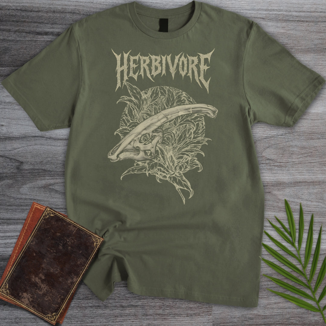 Metal Parasaurolophus Ferns T-Shirt