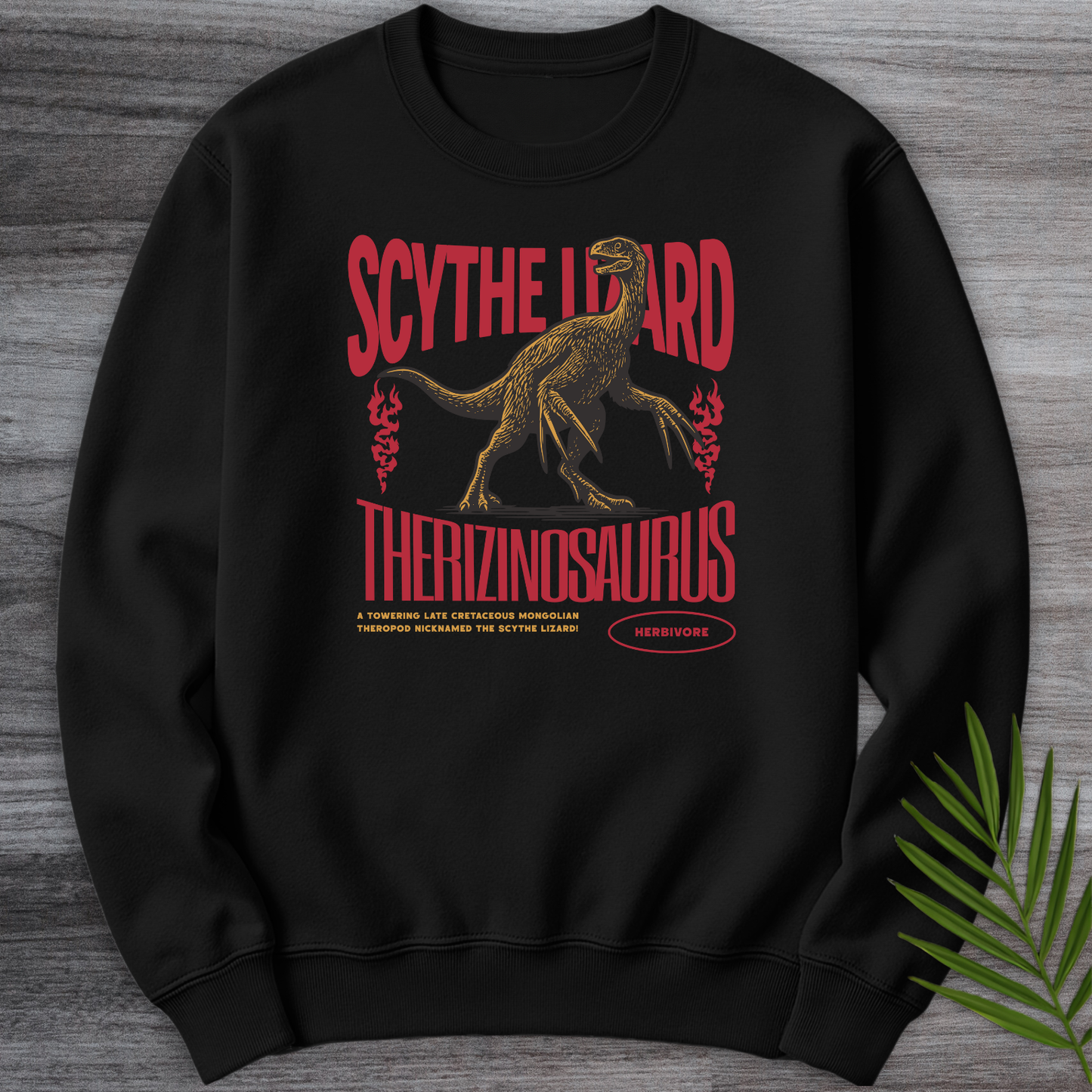 Therizinosaurus Scythe Lizard Vintage Crewneck