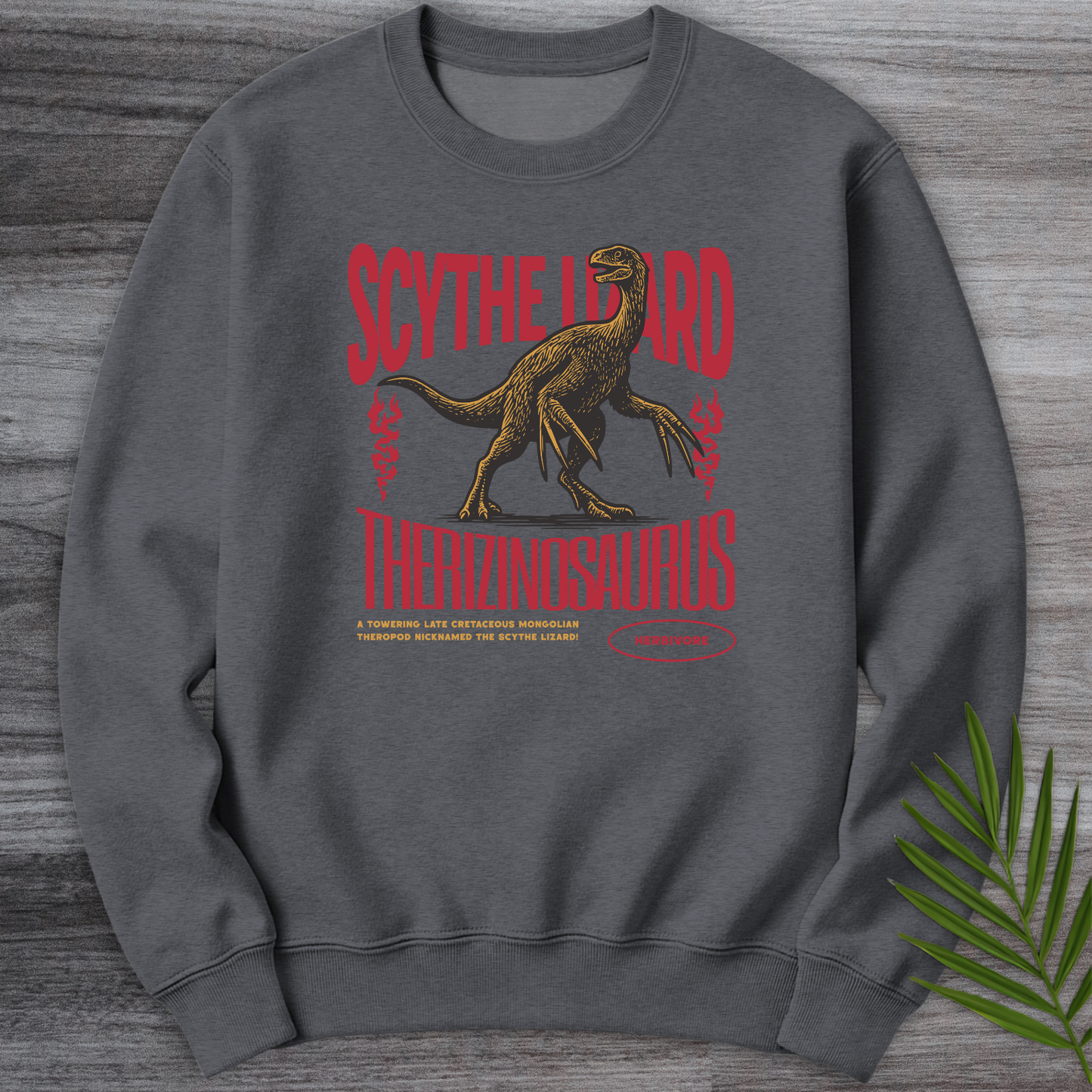 Therizinosaurus Scythe Lizard Vintage Crewneck