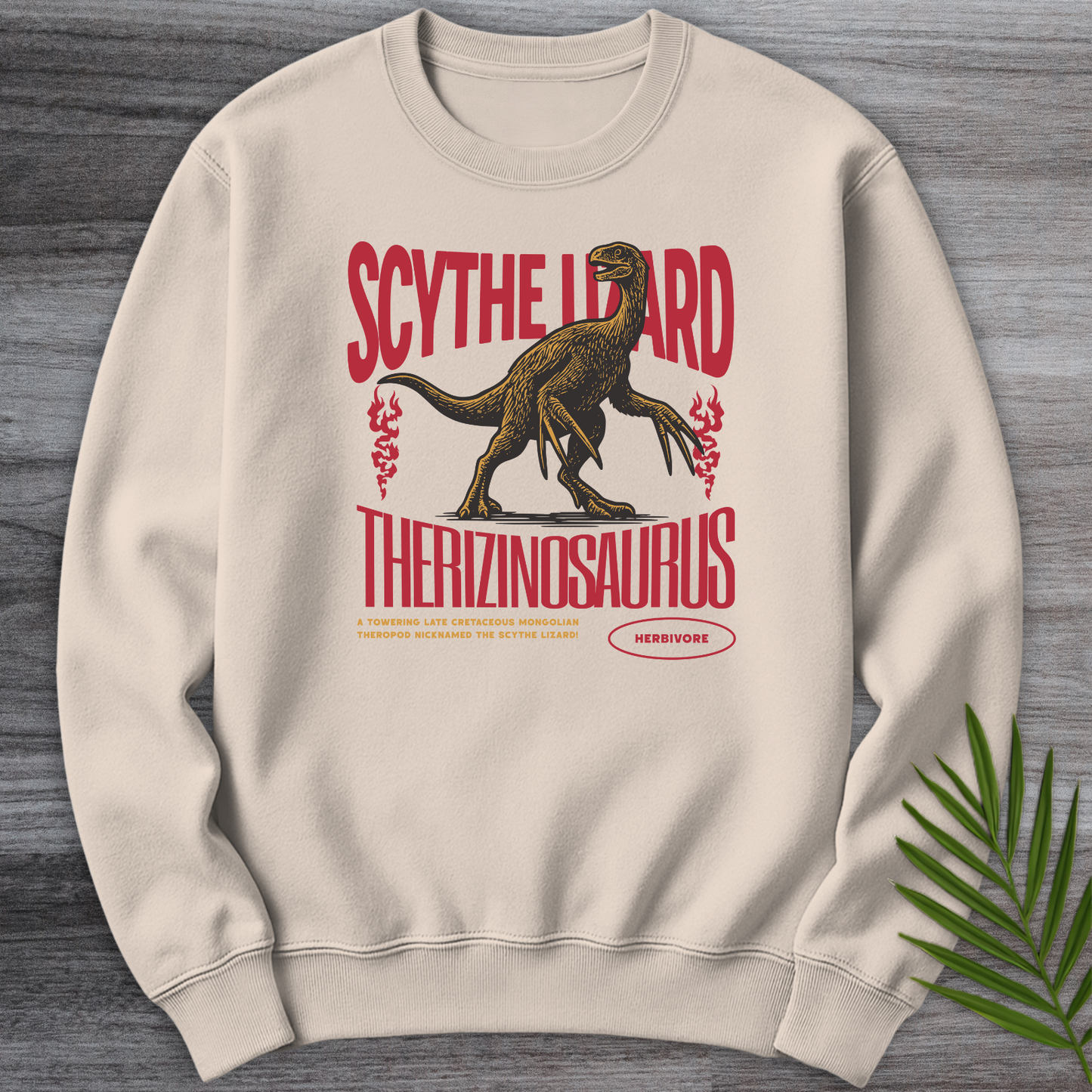 Therizinosaurus Scythe Lizard Vintage Crewneck