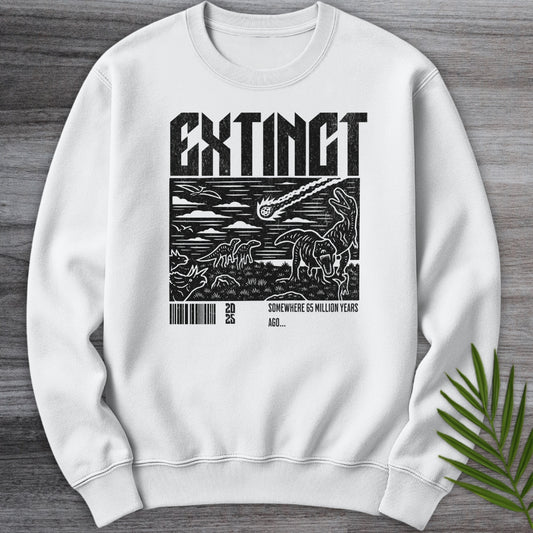 Distressed Extinction 65 MYA Crewneck