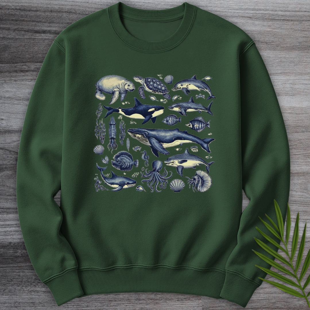 Vintage Marine Life Crewneck