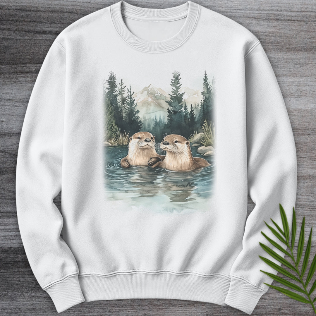 Otters of the Alpine Waters Crewneck