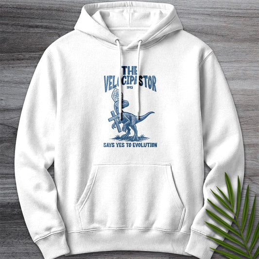 Hoodie XS / White Velocipastor Evolution Teachings Premium Hoodie