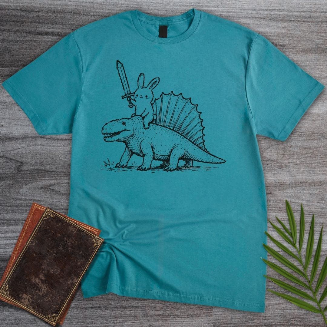 Dimetrodon Riding Bunny T-Shirt