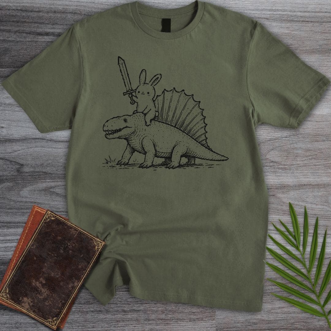 Dimetrodon Riding Bunny T-Shirt