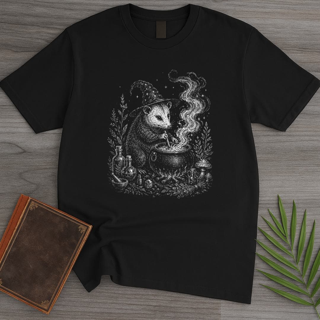 Halloween Opossum Witch T-Shirt