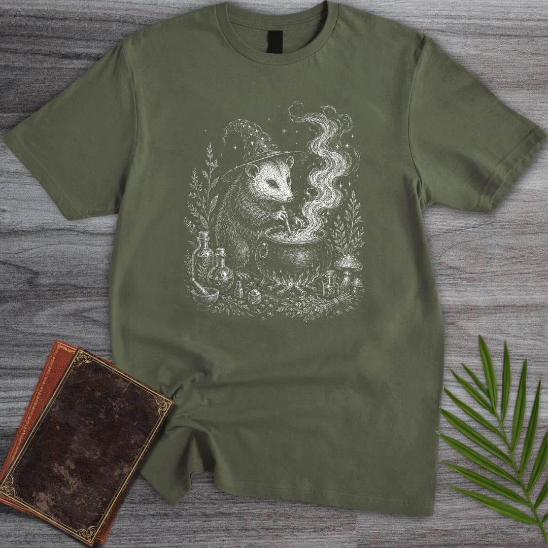 Halloween Opossum Witch T-Shirt