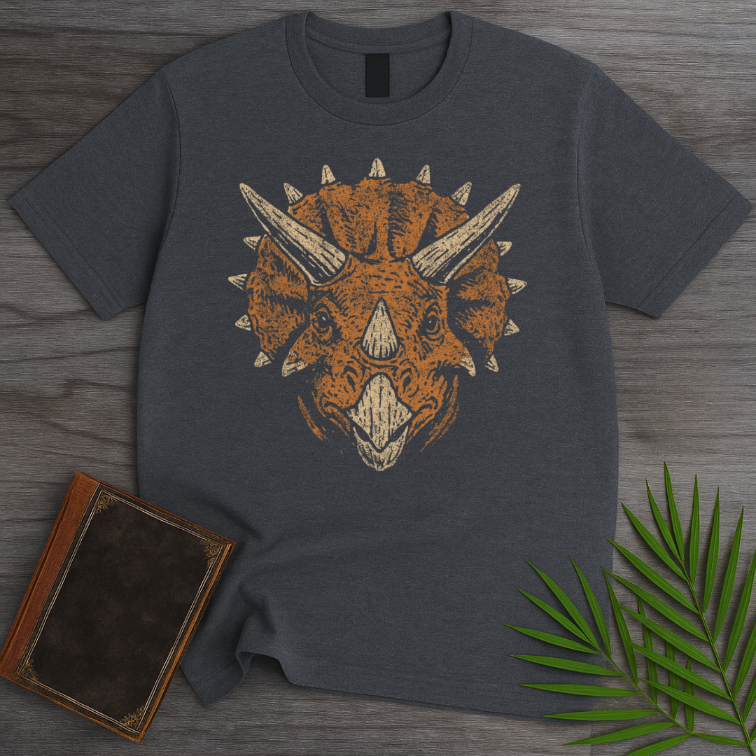 Vintage Cretaceous Triceratops Charge T-Shirt