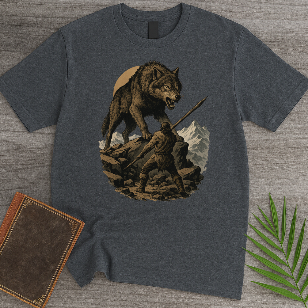Pleistocene Dire Wolf Hunting T-Shirt